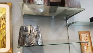 shelf rack glass