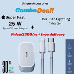 iPhone Original 25W charger | With USB C To Lightening Cable