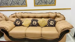 Leather Sofa Set With Tables