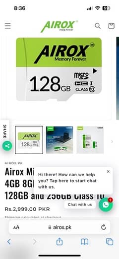 Airox Memory Card Class 10