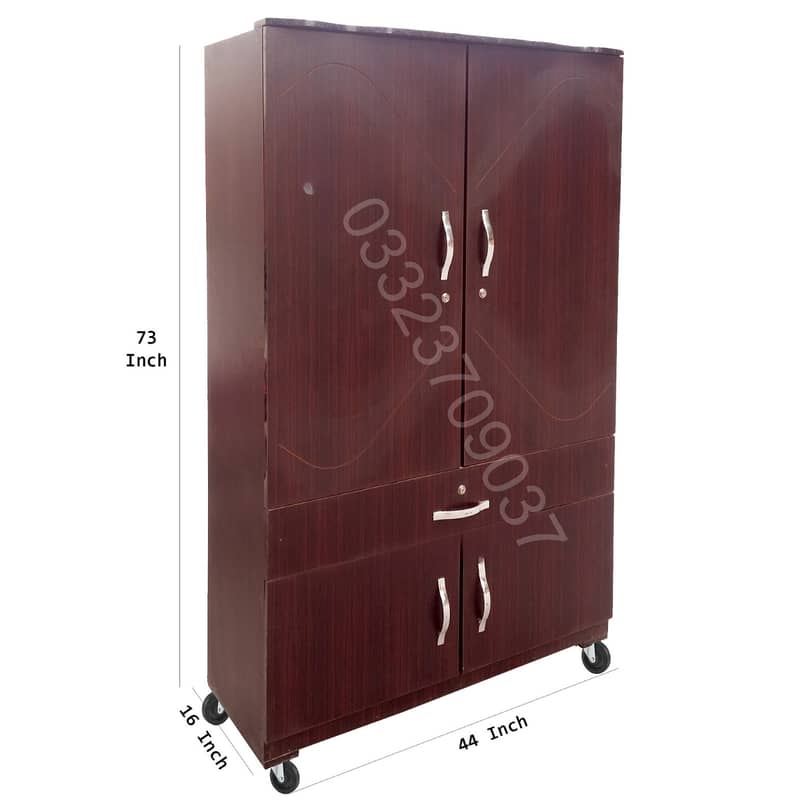 D2 Wooden 6x4 Feet Center Drawer Cupboard Wardrobe alamri 1