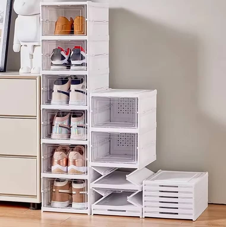 Foldable Shoe rack plastic with cover - 6 Layers 0