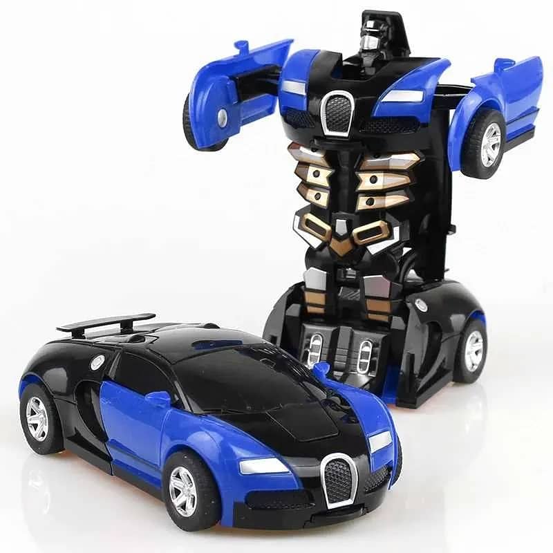 One-Step Car Robot Vehicle Model Action Figures Toy Transform Car 0