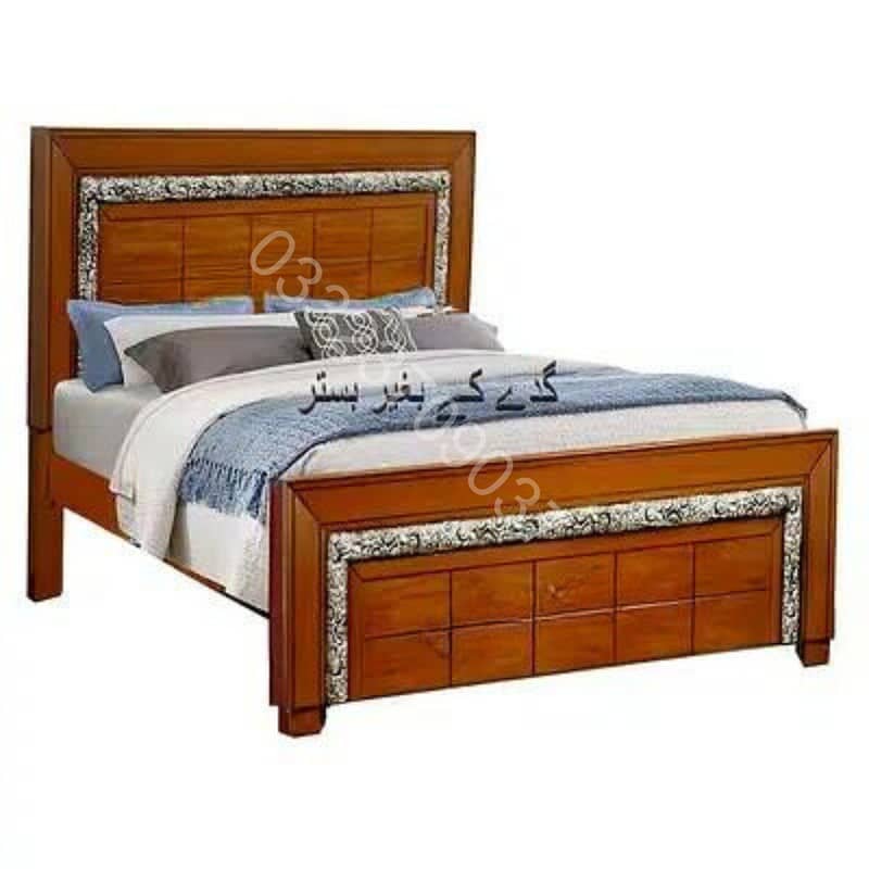 Wooden Bed  withDressing Set With side tables Without Mattress 5