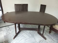 Dining table with Six Chairs