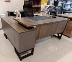 L-shape executive table, CEO table, office table, furniture