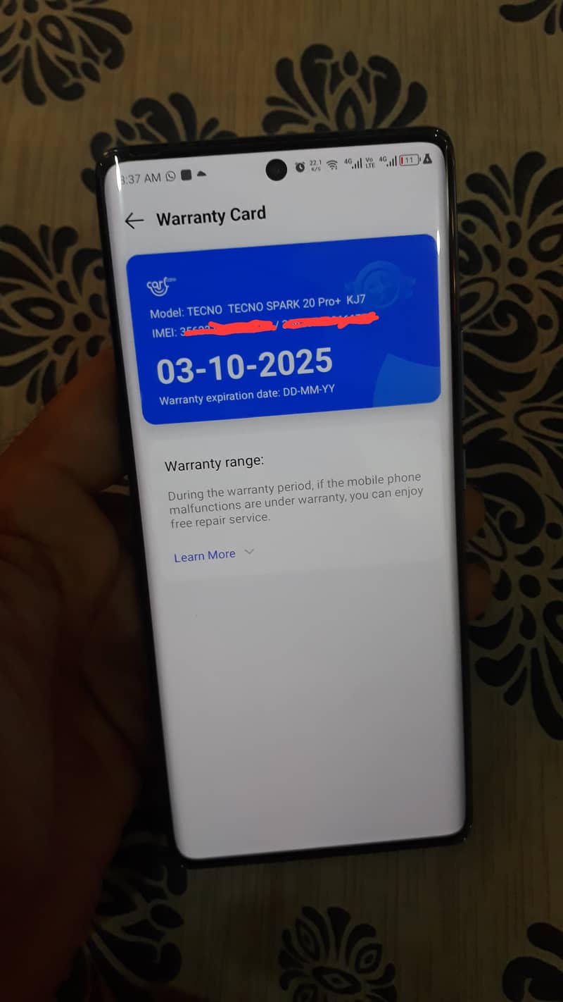 Tecno Spark 20 pro plus 4 day used 1