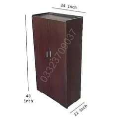 Wooden 2 Door 4x2 feet cupboard, shoe rack Book rack