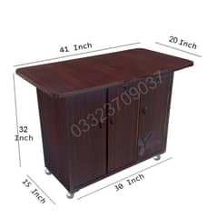 D5 wooden three door iron stand Table ( Cupboard wardrobe board safe