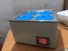 digital stainless steel water bath 4 holes with 2 glass bakers