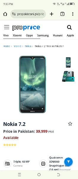 Selling almost new Nokia 7.2 5