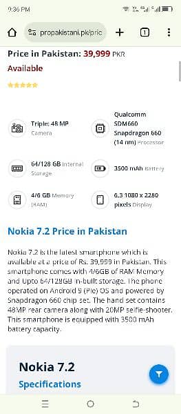 Selling almost new Nokia 7.2 8