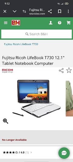 Fujitsu Lifebook T730 - Intel - Core I5- 0