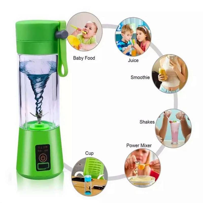 6 Blades Portable Blender rechargable 380ml capacity 1