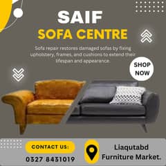 Sofa repair - Fabric change - Repairing seat repair -Furniture polise