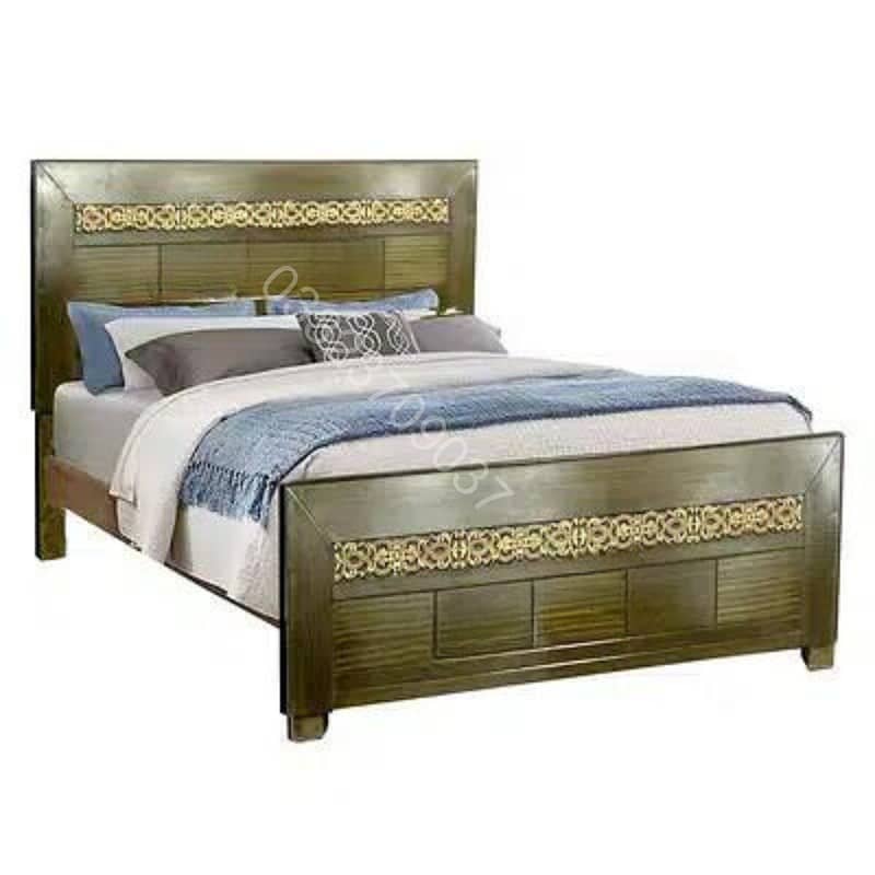 Wooden double Bed with Dressing Set Without Mattress 4