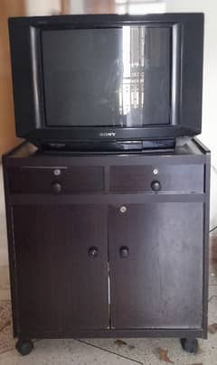 TV trolley and  old theme TV