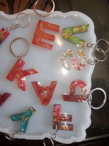 Fancy Key Chains Resin Art Work 2