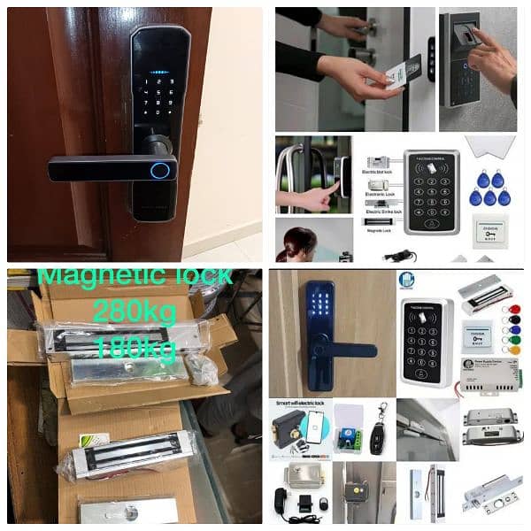 Fingerprint Face Electric Smart wifi Door Lock Main Gate lock Tuya 0