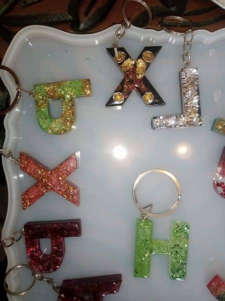 Fancy Key Chains Resin Art Work 3