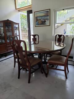 pure sheshum wood table + 4 chairs