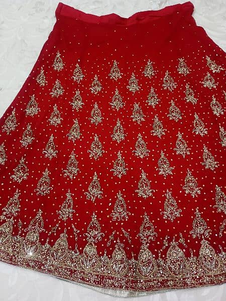 Red bridal lehenga (only one day wearing) 2