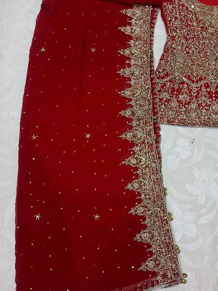 Red bridal lehenga (only one day wearing) 4