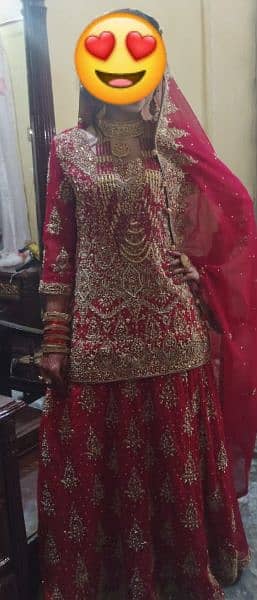 Red bridal lehenga (only one day wearing) 5