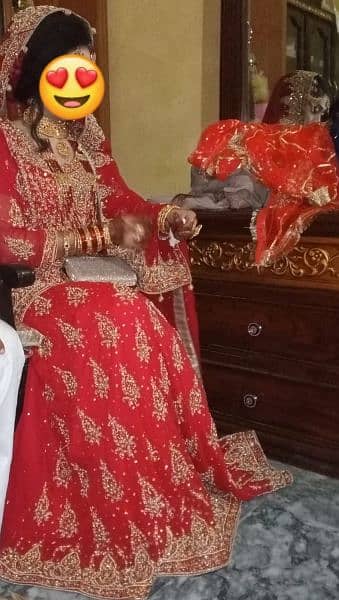 Red bridal lehenga (only one day wearing) 6