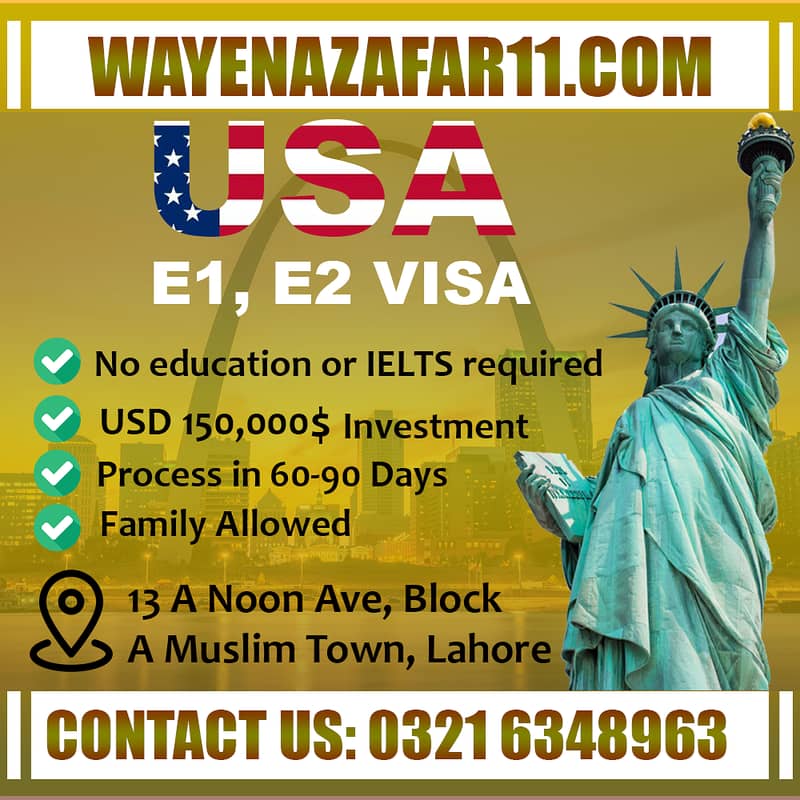 USA E1, E2 Visa 0