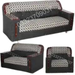 6 seater Poshish Sofa set 2 year warrenty, bed furniture cupboard