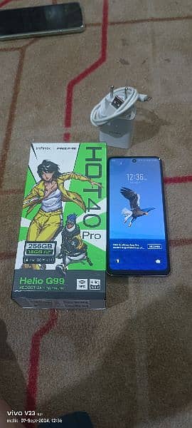 Infinix hot 40 pro 16 /256 with box charger and warranty 2