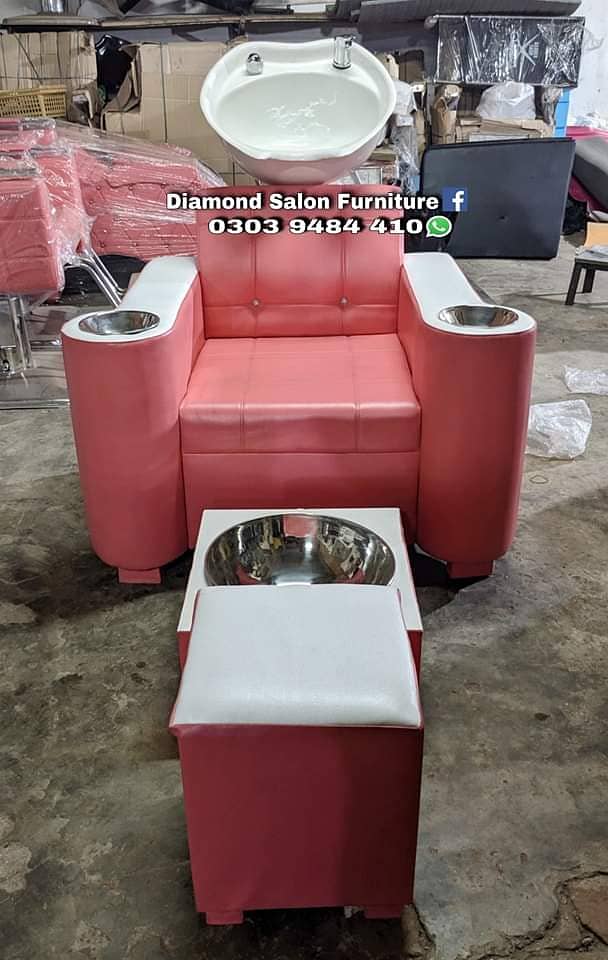 Saloon Chair/Parlour Chair/Facial Bed/Shampoo Unit/Pedicure/Trolley 11