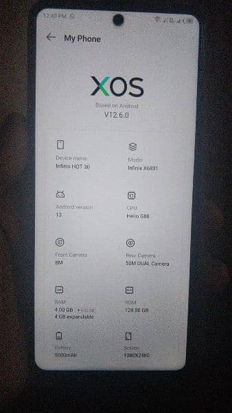 Infinix hot 30(4+4/128 gb) for sale 2