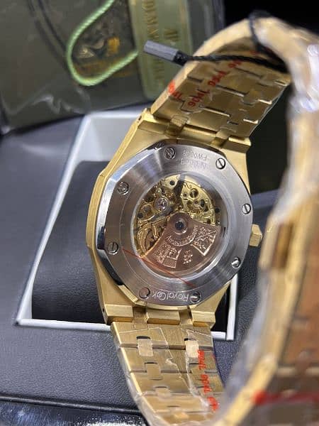 AUDEMARS PIGUET ROYAL OAK SKELETON BLUE DIAL GOLD 3