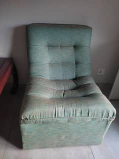 Set of 2 Comfortable Green Sofa Chairs