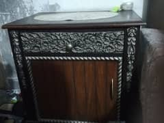 Bed and two side tables brown colour urgent sale