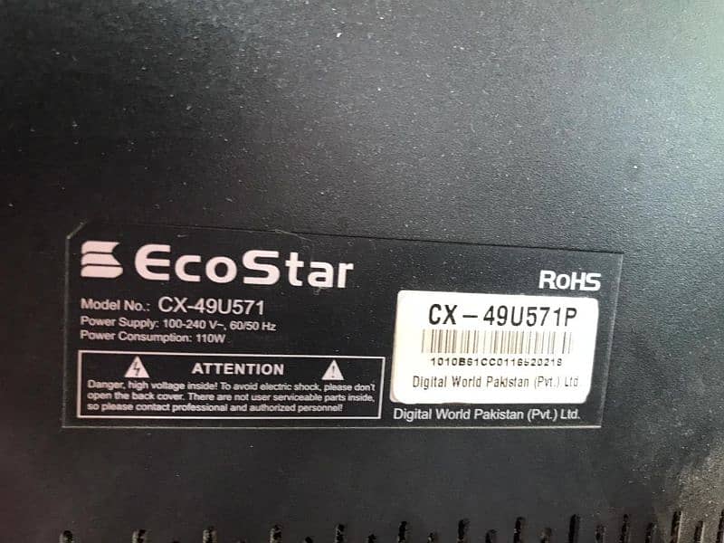 EcoStar 49" Inch LED TV Full HD 1