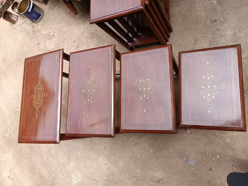 Wooden Table Set / table / nesting table 1