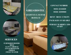 Girls Hostel for students & working women including mess and utilities