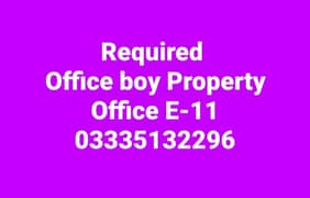 Required Office Boy E-11