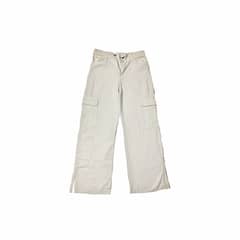 H&M White Baggy Cargo Pants