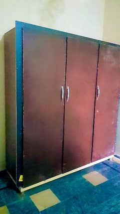 Triple Door Wooden Sheets Safe Almari 03244732453