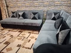 Three seater Sofa (Partal Wood)