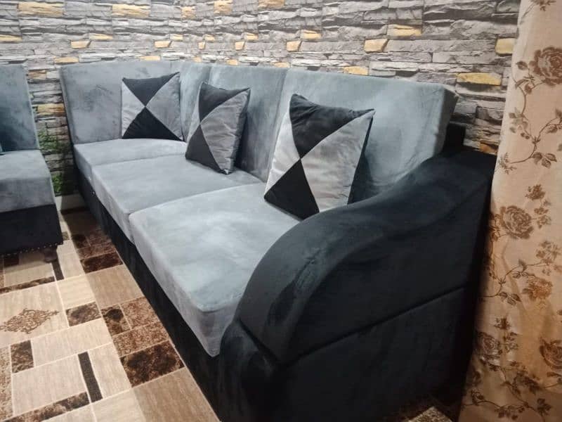 Three seater Sofa (Partal Wood) 10