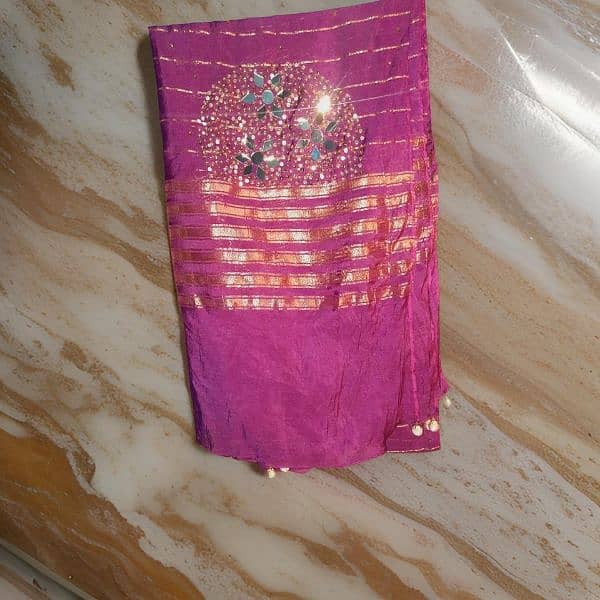 Beautiful Shawl Dupatta handmade Organza Chiffon 5