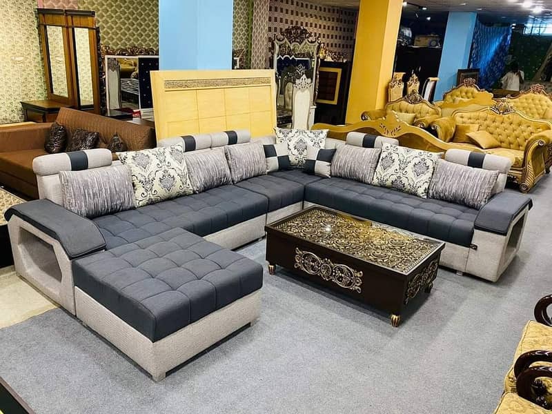 L-shape sofa set/Corner sofa for sale/7 Seater sofa/elegant sofa set 3