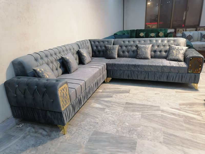 L-shape sofa set/Corner sofa for sale/7 Seater sofa/elegant sofa set 5