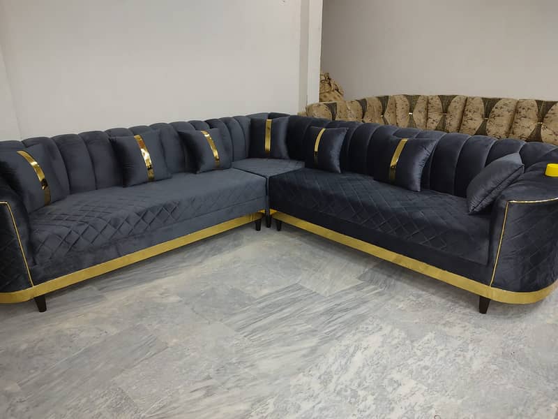 L-shape sofa set/Corner sofa for sale/7 Seater sofa/elegant sofa set 10