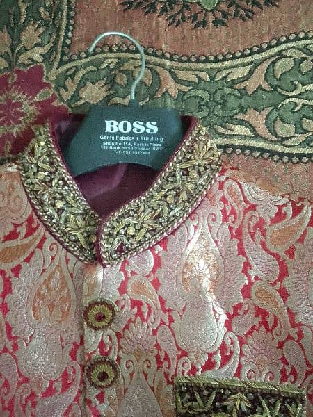 sherwani aur waistcoat hain 1 time used. 3